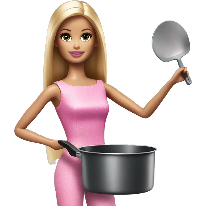 Barbie with a pan  emoji