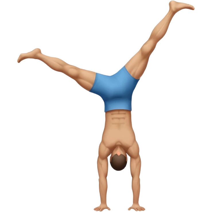 a man doimg a handstand emoji