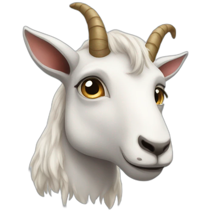 unhealthy unicorn that's actually a goat emoji