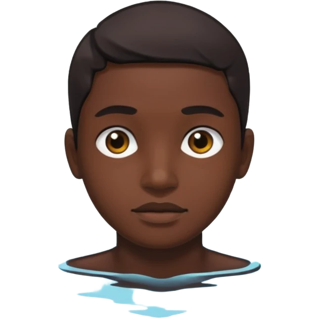 Tête qui se boit dans l’eau emoji