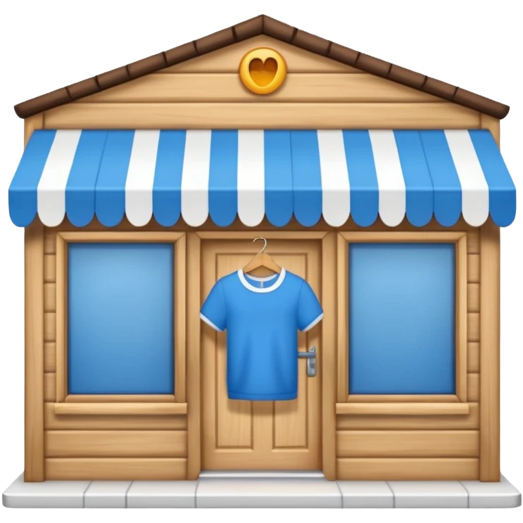 Tienda de ropa azul y blanca emoji