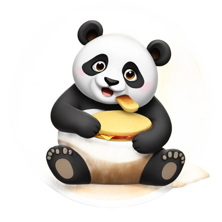 PANDA EATING AREPAS  emoji