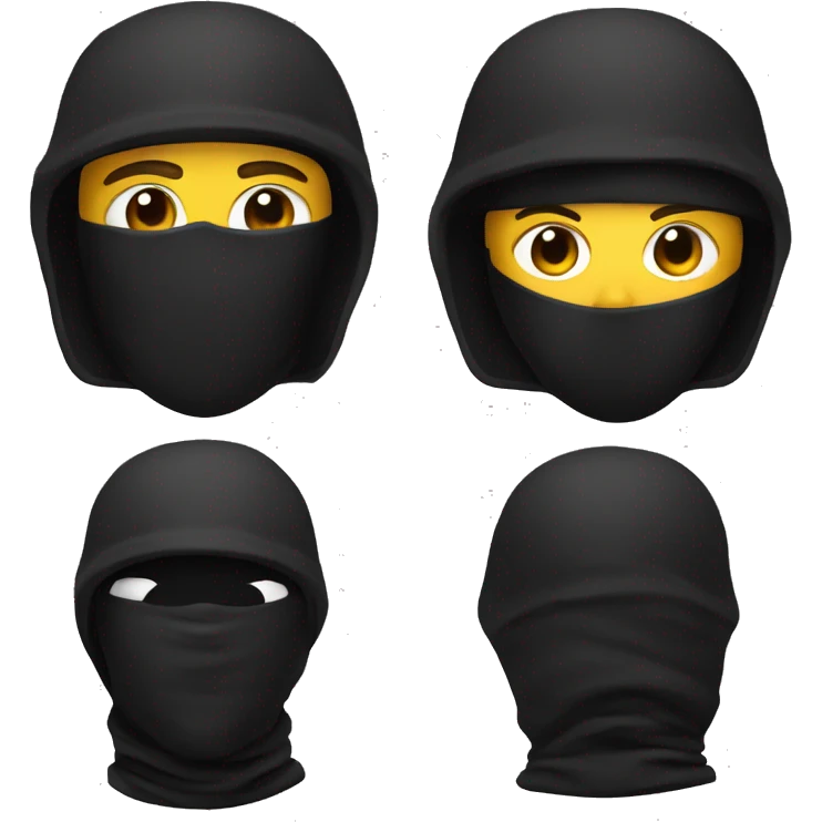 Special forces with black tactical gear and a black balaclava  emoji