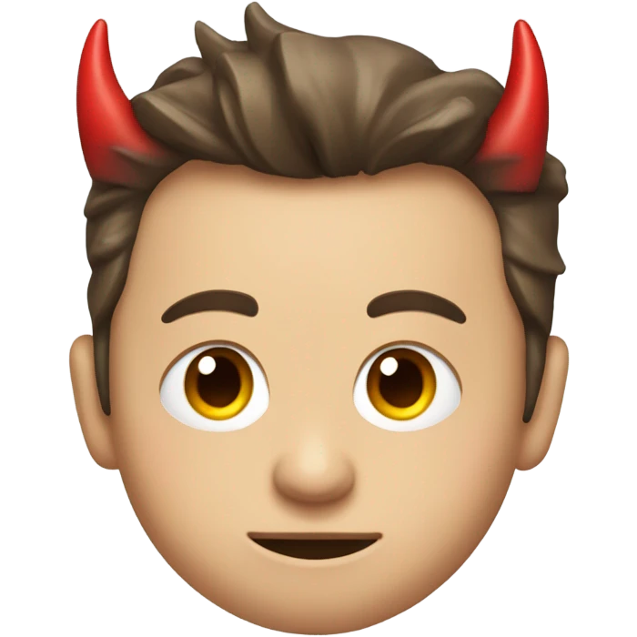 Elon musk with small devil horns  emoji
