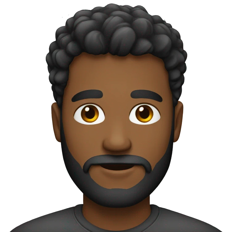 Man black avec peu de barbe  emoji