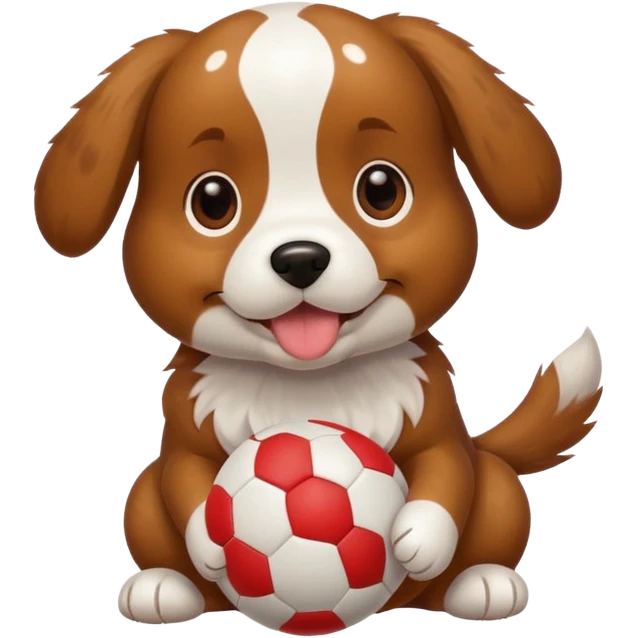 Dog with ball Toy emoji