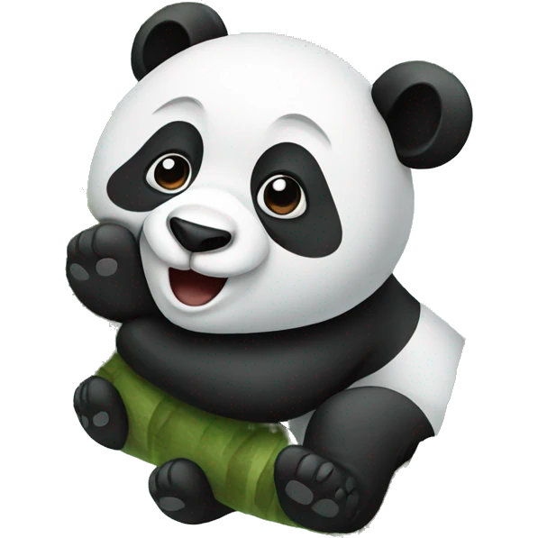 A panda being on a palm tree emoji