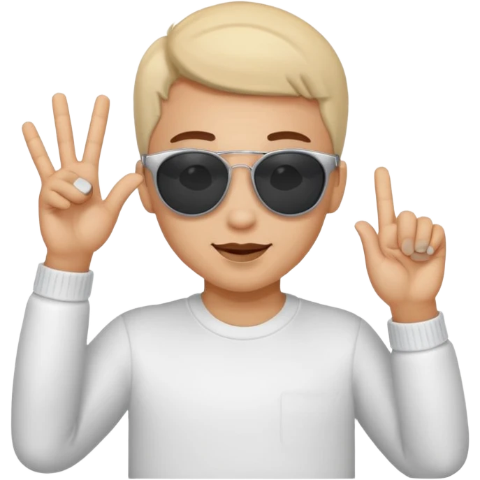 EVET İŞARETİ YAPAN VE GÖZLÜK TAKMIŞ YANA BAKAN HAVALI EMOJİ emoji