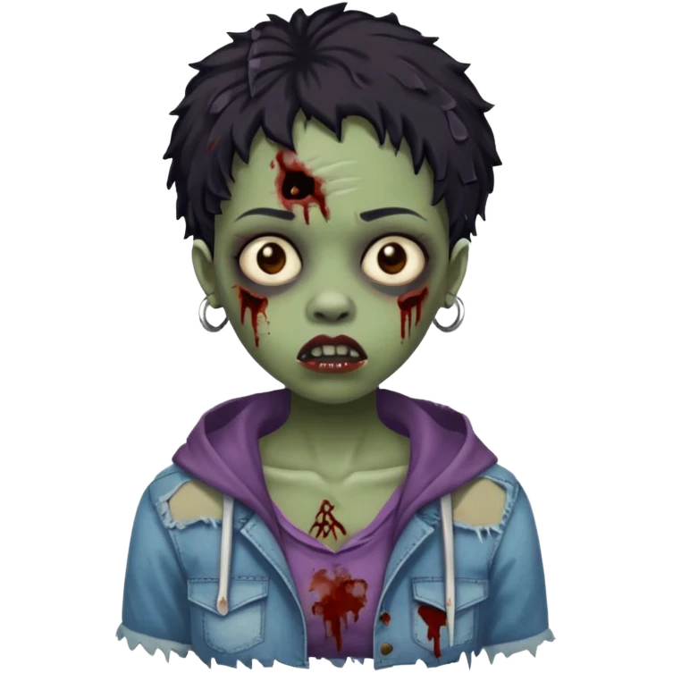 Black girl zombi emoji