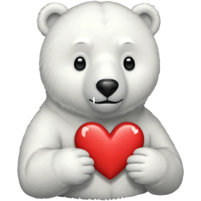 🩵🐻‍❄️ crea un oso polar así y que tenga el corazon emoji
