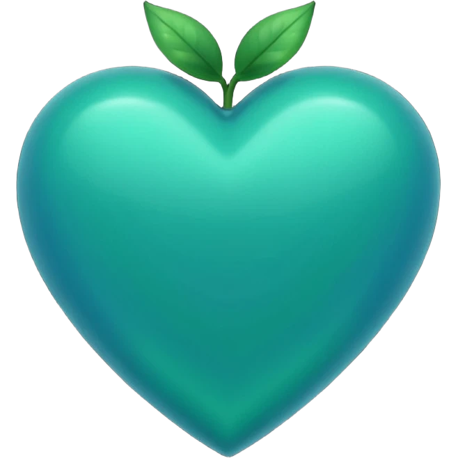 Corazón verde - azul oscuro emoji