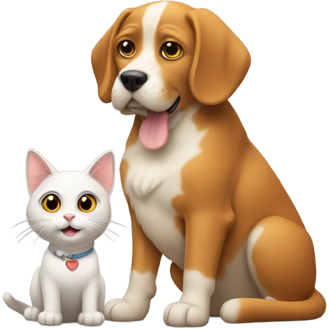 Cat and dog emoji