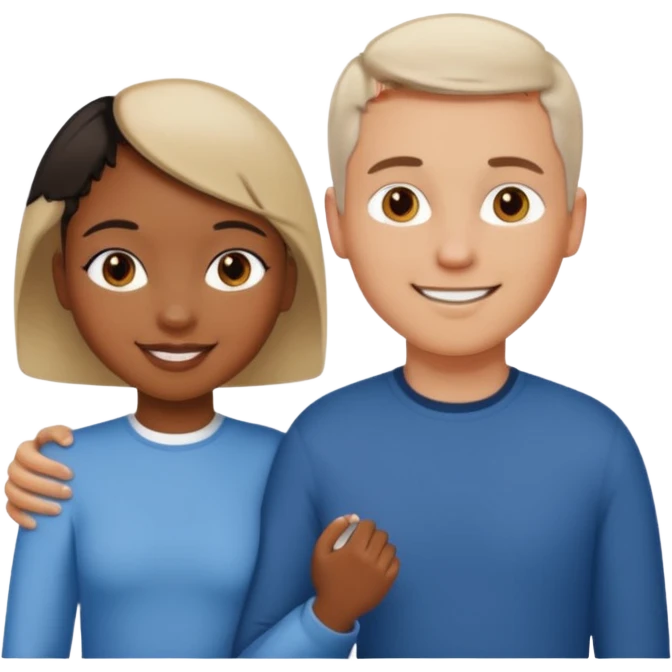 Black girl doggystyle with white man emoji