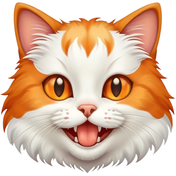 Cat with one tooth emoji