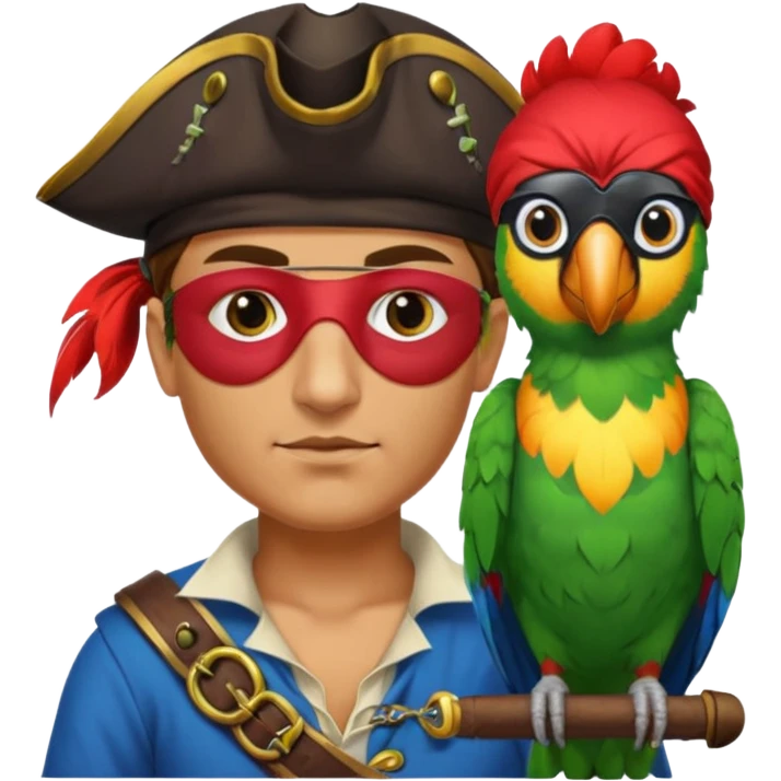 pirate and parrot emoji