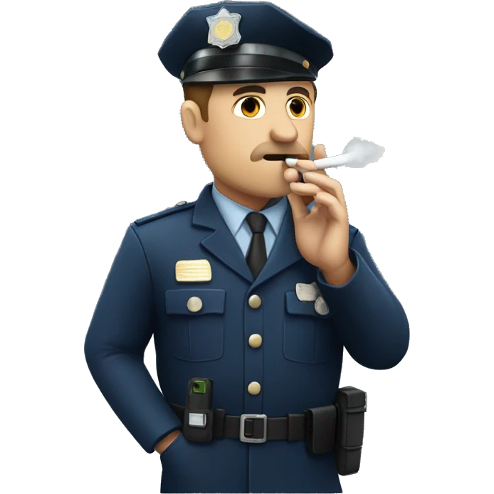 Policeofficer smoking a vape emoji