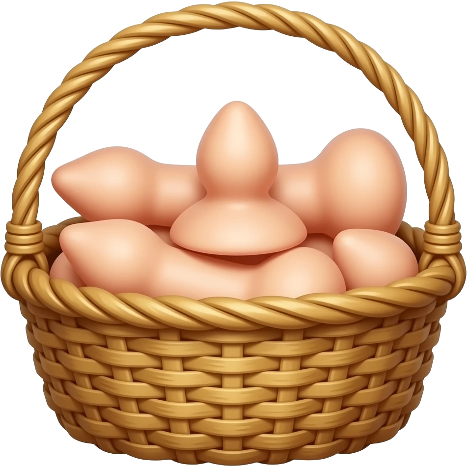 A basket full of dildos emoji