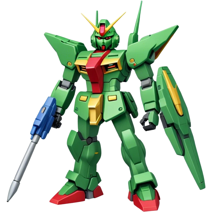 Green gundam draws a picture  emoji