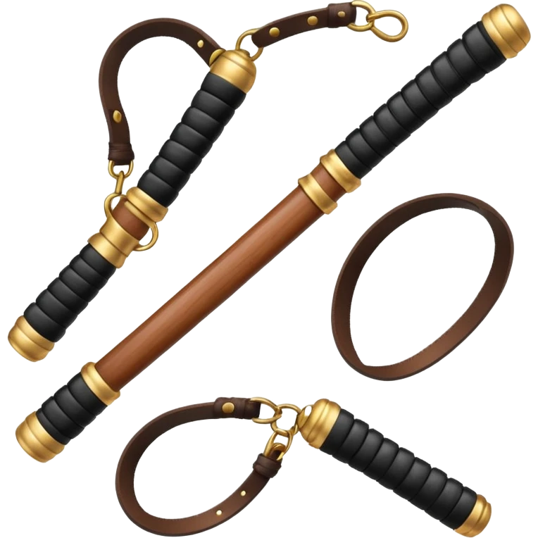 martial arts belt and nunchucks emoji