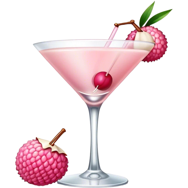 baby pink lychee martini drink emoji