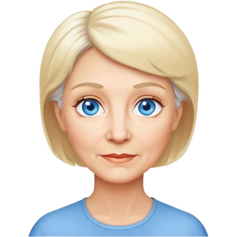 older owman short blonde hair blue eyes emoji