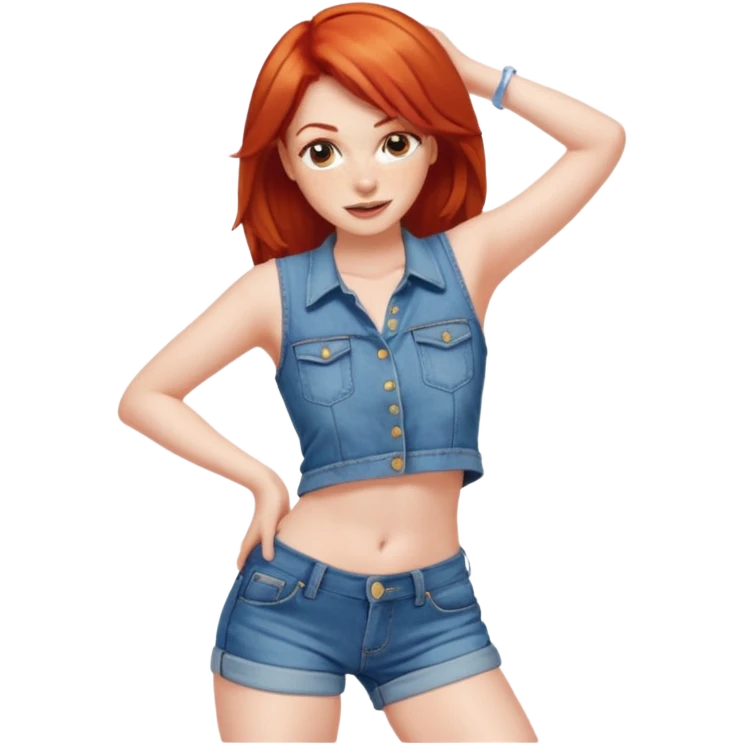 Red head lady twerking emoji