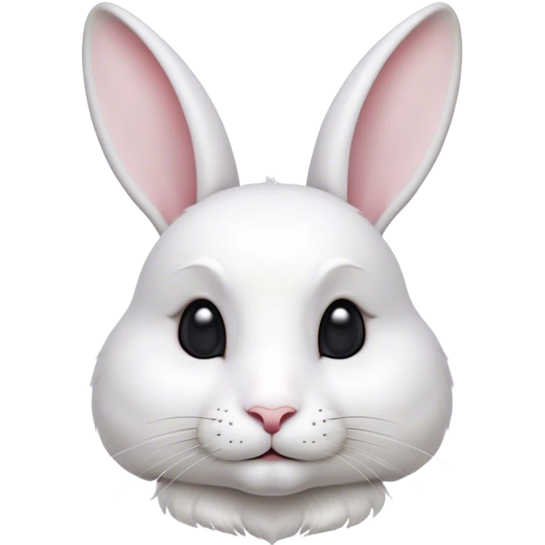 Cinematic Noble White Rabbit Portrait Emoji, Poised and regal, with a graceful, compact build and a pristine, silky white fur, long perky ears and gentle, soulful dark eyes, Simplified yet sharp and sophisticated features, highly detailed, glowing with a soft, dignified glow, high shine, intelligent and gentle, stylized with an air of refined elegance, focused and attentive, soft glowing outline, capturing the essence of a watchful and confident companion, so majestic it feels as though it could hop out of the screen with effortless authority! emoji