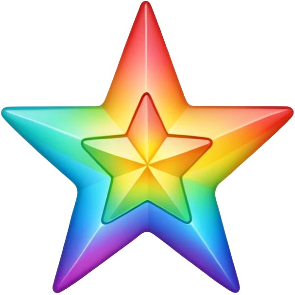 Rainbow Star Emoji Style emoji