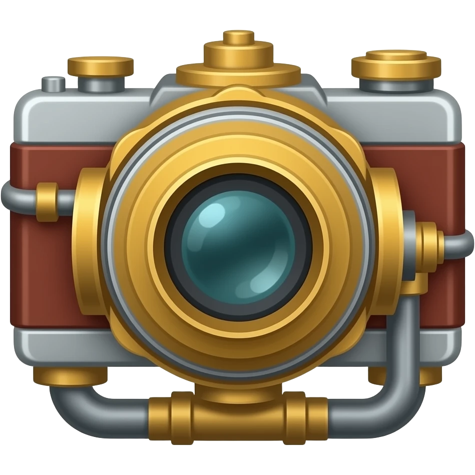 steampunk camera obscura emoji