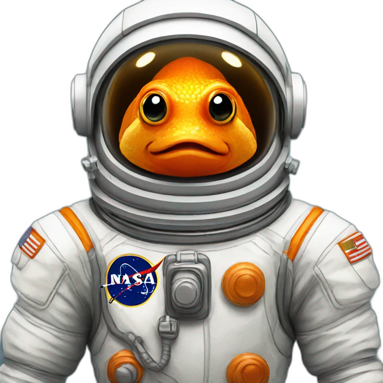 astronaut goldfish emoji