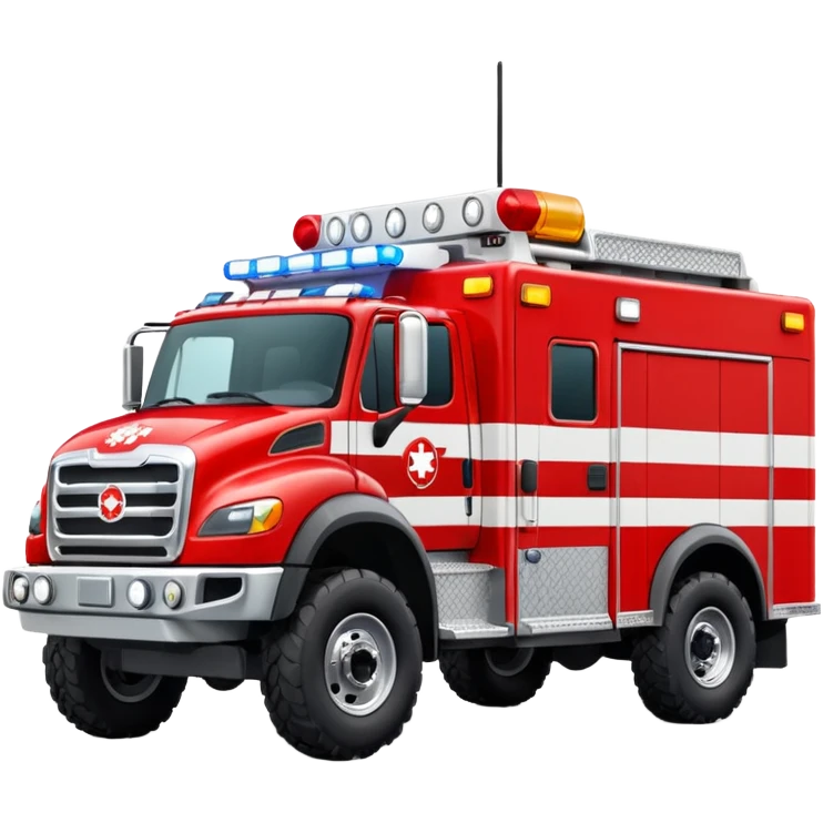 Search & Rescue Truck in USA. emoji