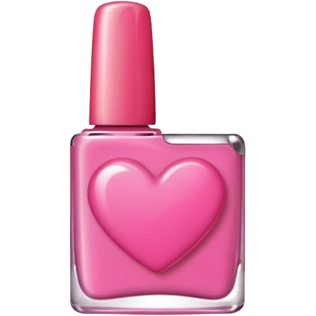 heart with a nail polish pink emoji