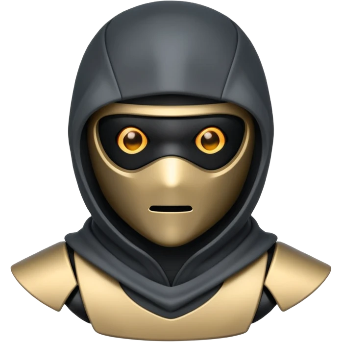 advanced hooded ninja robot emoji