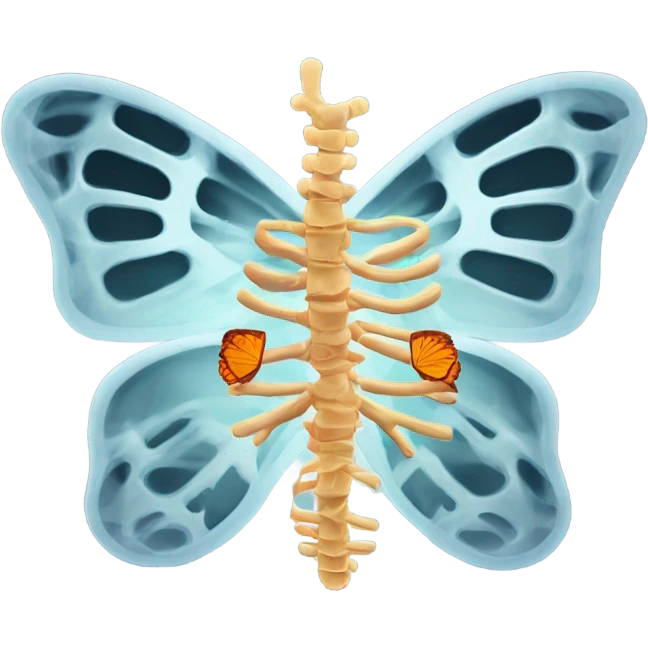 X-ray with butterfly’s in stomach emoji
