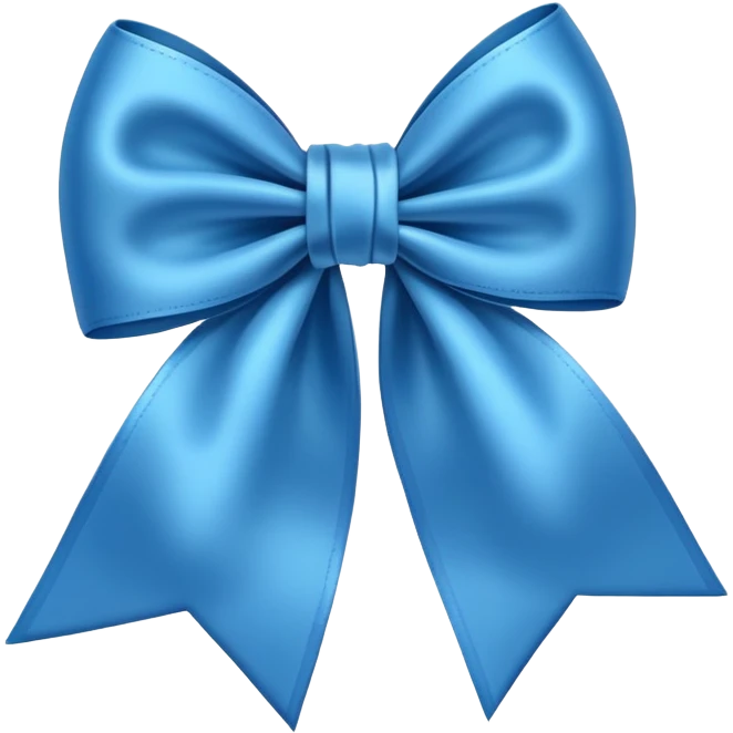blue bow emoji