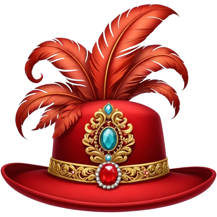 Red fancy hat emoji