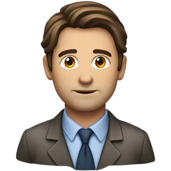 forensic toxicologist with a brown bread no glasses, straight hair emoji