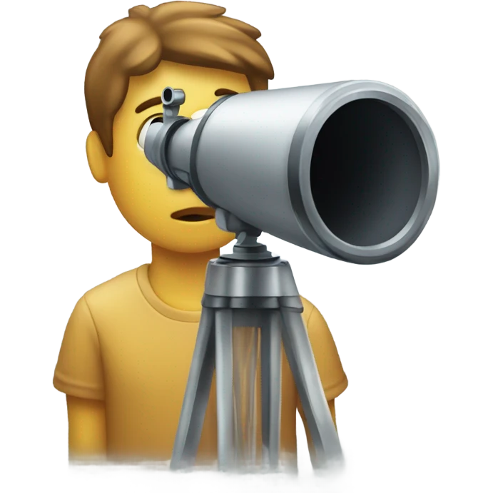 Looking at others through a telescope  emoji