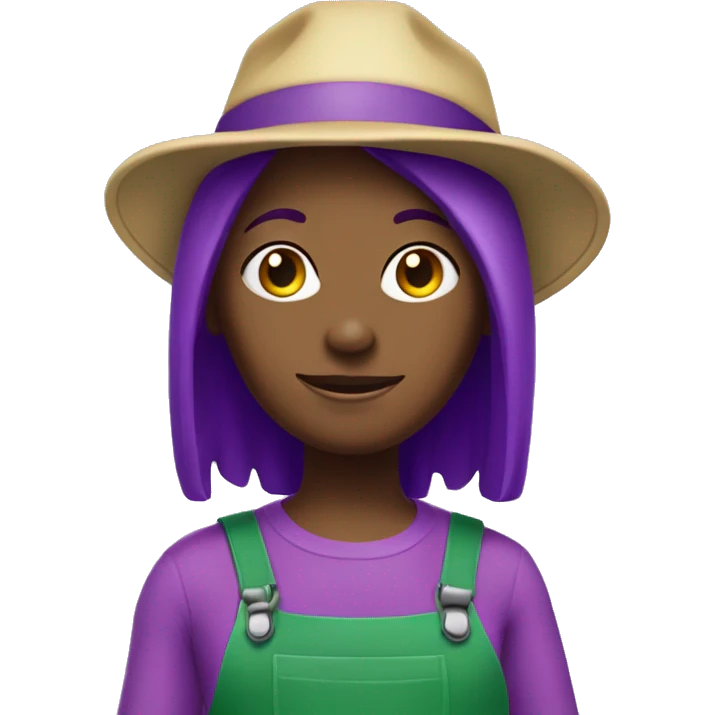 female purple teletubby gardener emoji