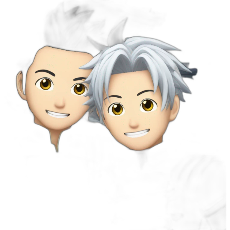 gojo satoru with kamado tanjiro emoji
