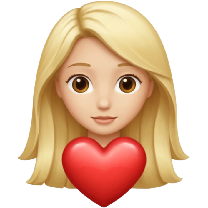 blonde heart just the hair colour in a heart shape without the face part of the emoji emoji