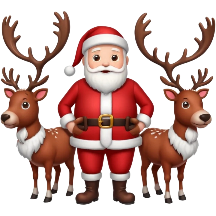 Santa with Reindeers emoji