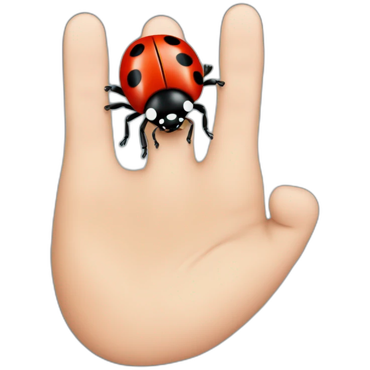 finger with ladybug emoji