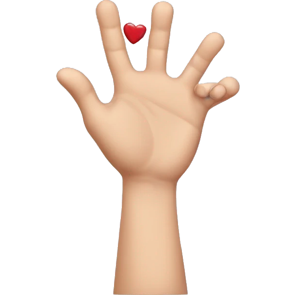 hearts with hand emoji