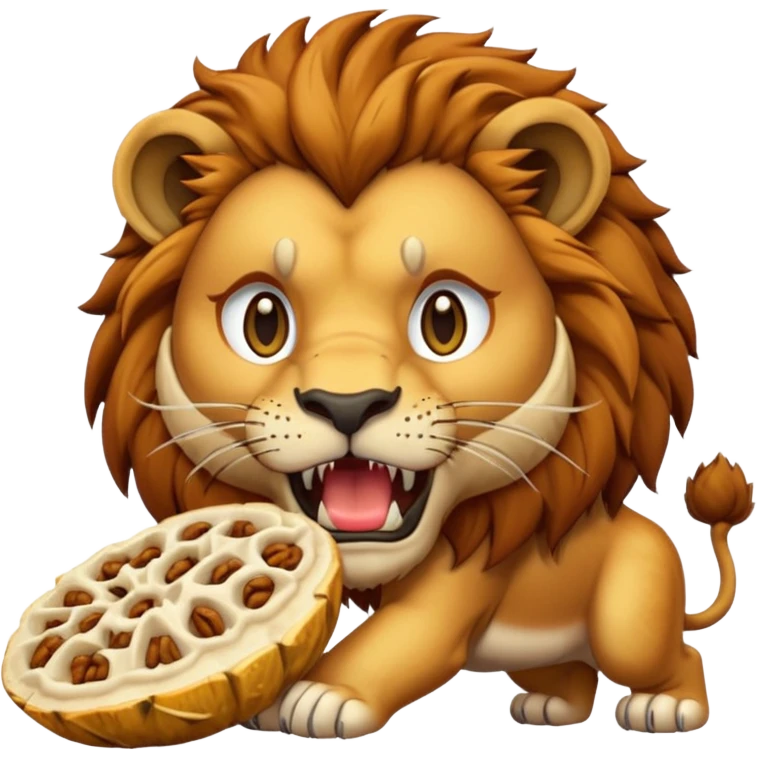 Lion eating emoji