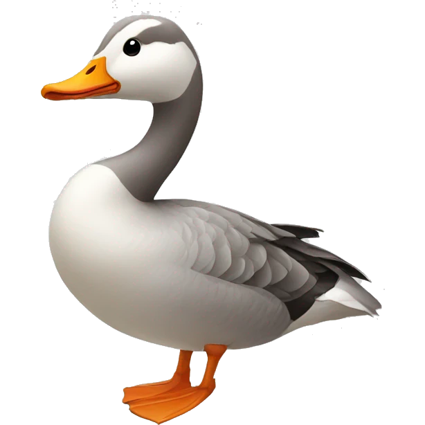 Goose with a bow emoji