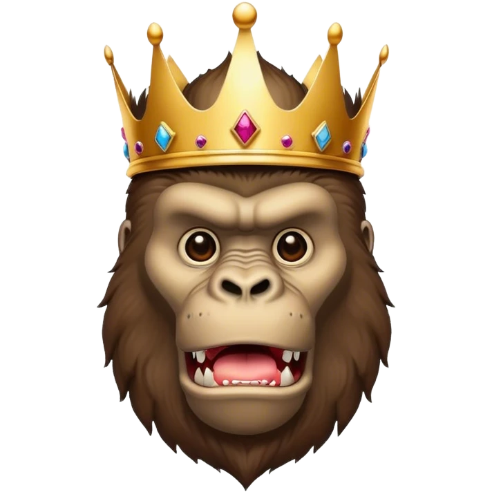 King Kong with crown  emoji