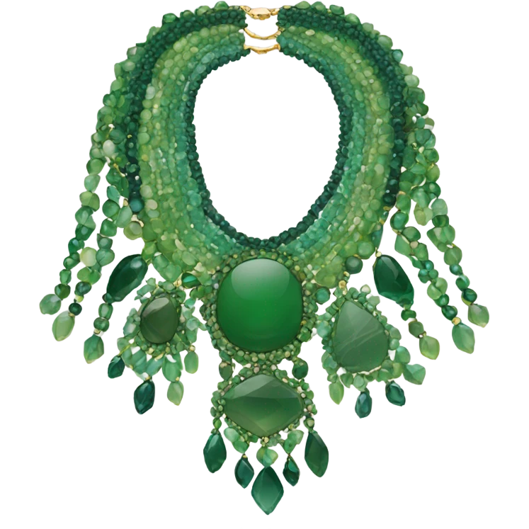 Green necklace emoji