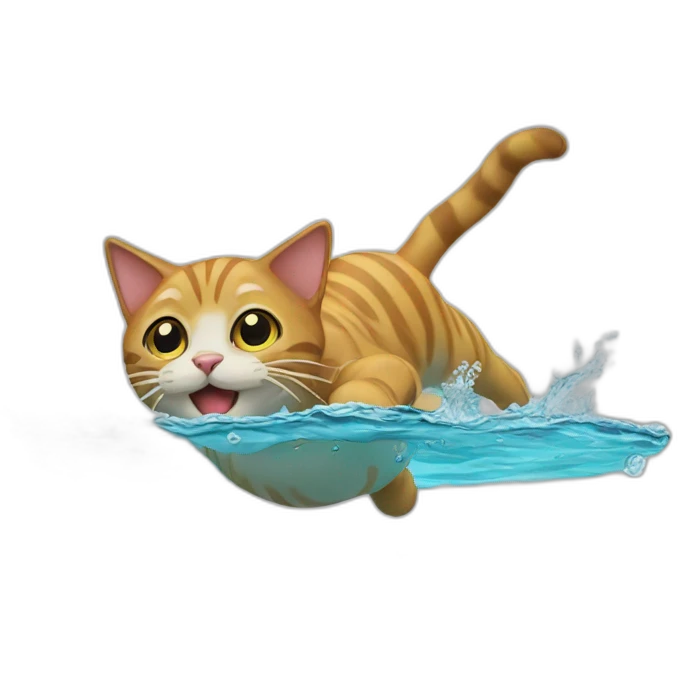 Diving cat emoji