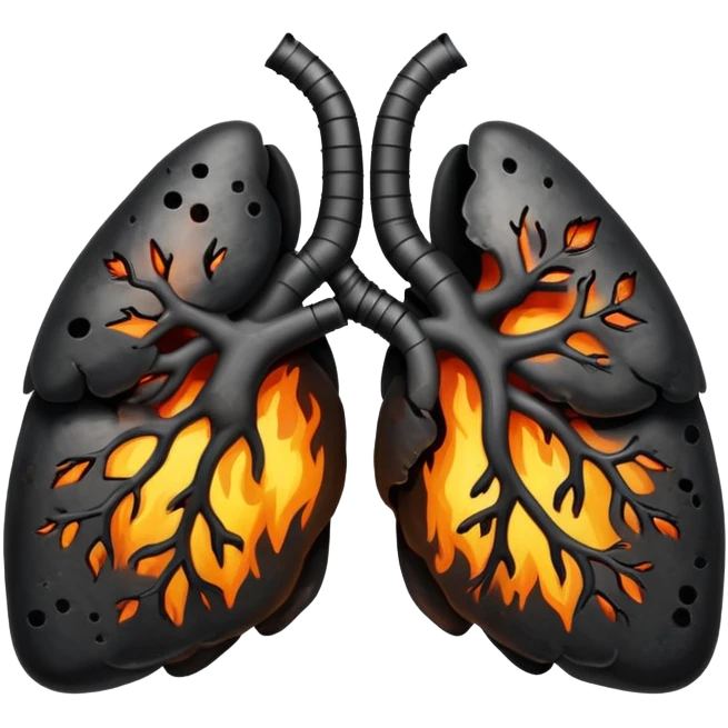 Poumons noir de fumeurs emoji